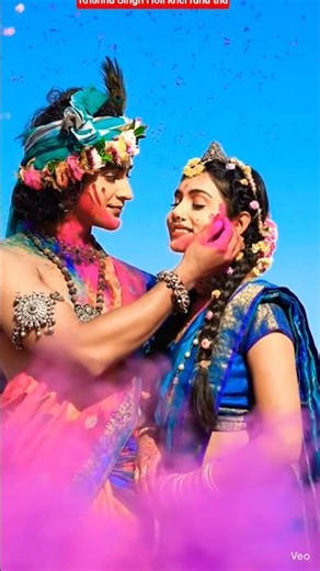 Radha Sang Krishna Holi Khel rahe hain#holi #radha !!