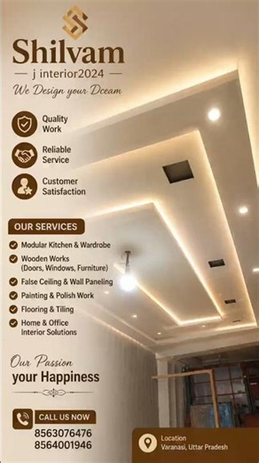 fall ceiling design 🔥#interiordesign #youtubeshorts #vairal #shivaminterior