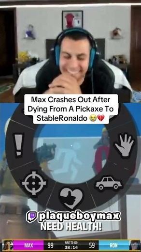 Max Crashes Out After Dying From A Pickaxe To StableRonaldo 😭💔