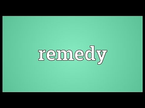 Remedy Meaning