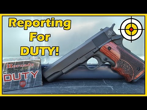 Hornady Critical Duty .45 Auto +P Ballistic Gel Test With the RIA & Taurus Commander 1911!