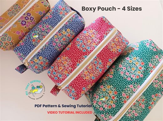 Boxy Bag Pattern for Beginner, Boxy Pouch Sewing Pattern - Etsy New Zealand