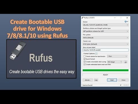 Create Bootable USB drive for Windows 7/8/8.1/10 using Rufus