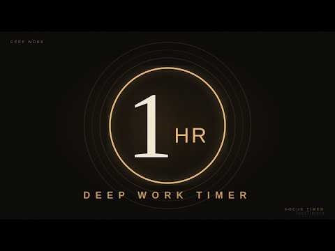 1 Hour Deep Work Timer — Minimal Focus Countdown with Phase Tracking