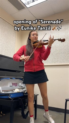 Serenade by Eunike Tanzil 🎻 practice room shenanigans #musicmajor #musicstudent #violinist #shorts￼