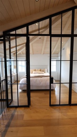 Architectural Glass Partitions & Metal Systems on Instagram: "A bedroom transformation that proves how much glass can change a space. Glass partitions bring: ✔ More natural light ✔ A modern, open look ✔ Privacy without losing connection The result? A room that feels brighter, bigger, and effortlessly stylish. 👉 Comment “FREE” to get a free estimate for your project. #CrystaliaGlass #GlassPartitions #BedroomDesign #ModernInteriors"