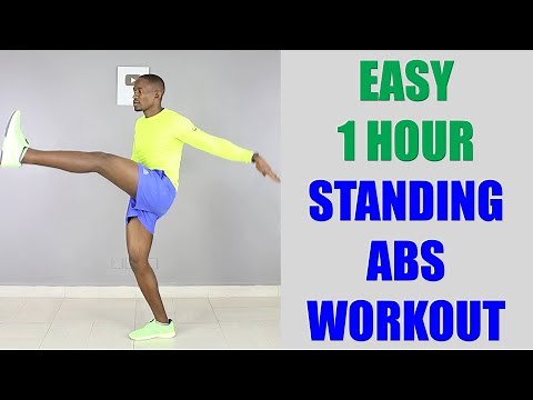 EASY 1 HOUR Standing Abs Workout No Jumping 🔥 550 Calories 🔥