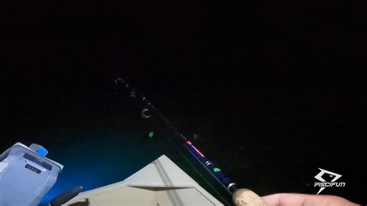 Testing LED pool lights for night fishing