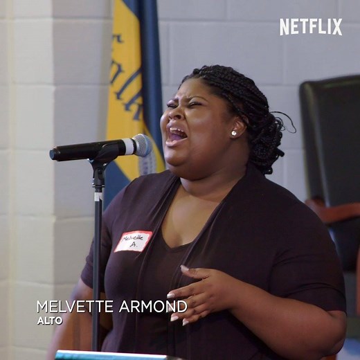 This is Melvette — a "one of a kind" singer featured on Voices of Fire, a heartwarming series that follows Pharrell as his hometown assembles an inspiring gospel choir. Now on Netflix | Netflix