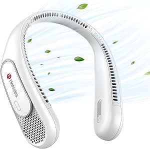 Hotsales Neck Fan, Hands Free Bladeless Neck Fans Portable Rechargeable, 6000 mAh Battery Operated Wearable Personal Fan, Cooling Neck Fan, 3 Speeds, USB Fan Gifts for Men, Women, Travel, Outdoor