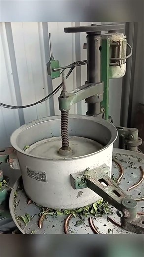 Grinding Tea Leaves the Old-School Way