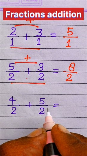 @math_tricsolution on Instagram: "Fraction addition 🤠 . #maths #tricks #fractions #addition #shorts"