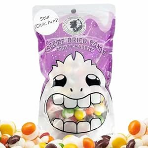 Granite State Freeze Dried Candy - 6 Oz - Sour Skittles - Fully Filled with Unbroken Freeze Dry Candy for All Ages - Handmade in USA - Bursting with FLAVOR!