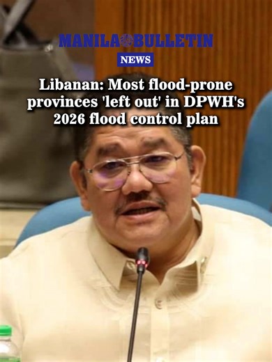 WATCH: A ranking congressman has asked newly-installed Department of Public Works and Highways (DPWH) Secretary Vince Dizon to make the agency's ₱250.8-billion flood control plan for 2026 more attuned to the needs of flood-prone provinces. According to House Minority Leader 4Ps Party-list Rep. Marcelino “Nonoy” Libanan, billions of pesos have been poured into flood mitigation projects that fail to protect the provinces most vulnerable to flooding. Libanan raised this crucial point during the DPW