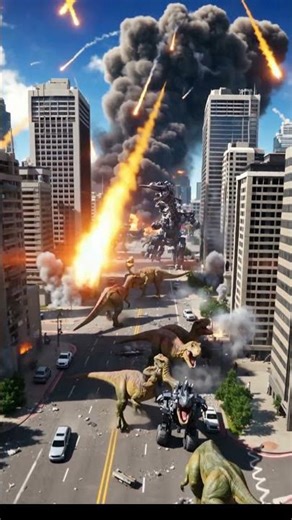 🦖🦖Robots Fire, Dinosaurs Charge Robots Attack Dinosaurs! #Dinosaurs #Robots #Shorts