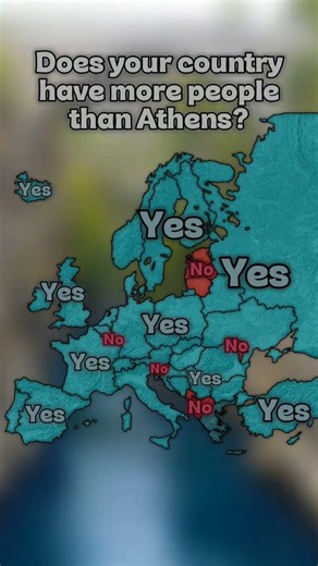 Does your country have more people than Athens? #europe #viral #geography #athens #greece #viral