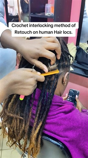 Crochet Interlocking Method for Human Hair Locs