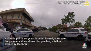Video shows Florida police sergeant grabbing fellow officer by her throat