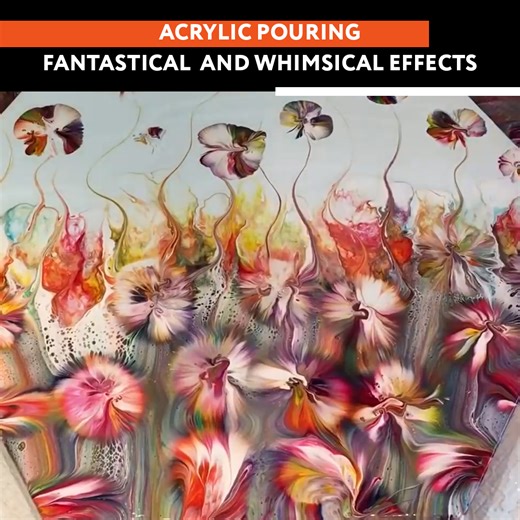 How To Make WHIMSICAL Effects With Acrilyc Pour 🧚‍♀️ Full tutorial here https://youtu.be/cixPExCnVWY?si=VvN-J4le1hD--oCj | Acrylic art by Gilly Kube