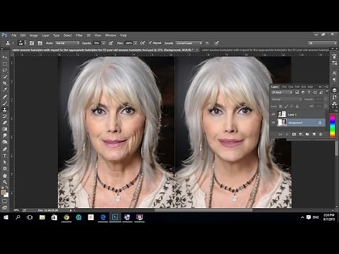OLD Lady made YOUNG Lady Photoshop Tutorial