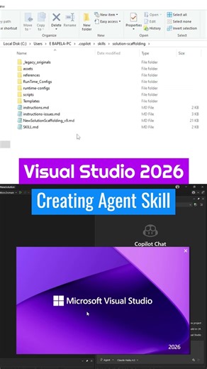 Create Agent Skill in GitHub Copilot (Visual Studio 2026) #githubcopilot