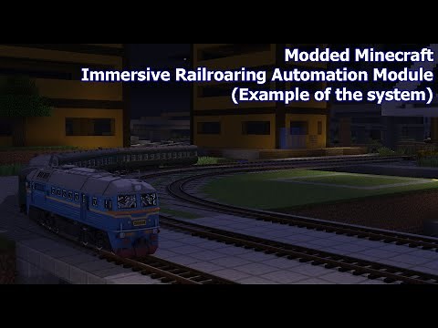 [Minecraft 1.12.2] Immersive Railroading automated trains and RR Crossing example