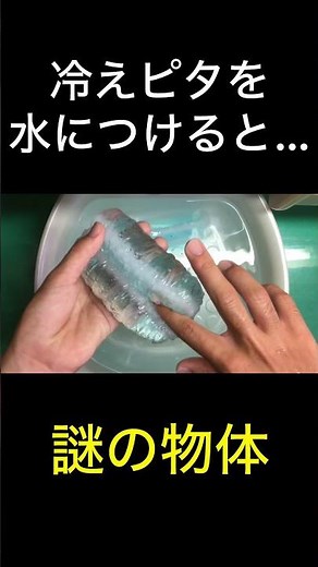 【実験】冷えピタを水につけると謎の物体になる！？ Clip#18