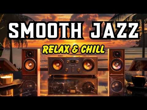 Smooth Jazz x Soulful R&B 🌴 90s Sunset Chill – Vintage Beach for Study, Relaxation & Cozy Evenings