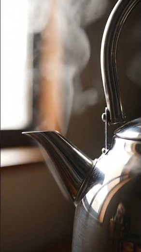 Tea Kettle Steam | Relaxing Boil and Whistle Sound | Calm Steam Flow and Gentle Heat Moments