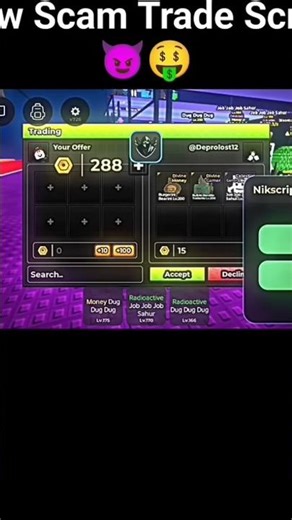 ⚠️ New Scam Trade Script in Roblox?! 😈💰 #roblox #shorts