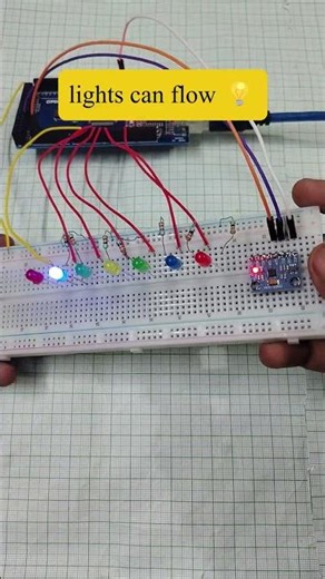 Tilt the Board, Watch the LEDs Fall! | Arduino + MPU6050 🤯 #Arduino #MPU6050 #Electronics