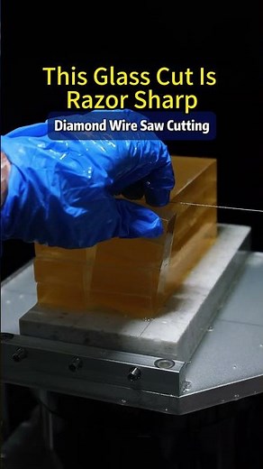This Glass Cutting Method Is Razor Sharp!#diamondwiresaw#GlassCutting#diamondwirecutting