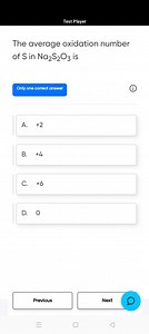 Determine the average oxidation number of sulfur (S) in sodium ... | Filo