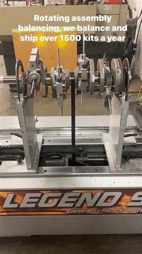 Rotating assembly balancing, we ship 1500 plus kits a year. We have two Hines Industries, Inc. balancers running full time by professional engine builders. #rotatingassemblie #engineparts #stroker #racecarparts #performance #cncmotorsports | CNC-Motorsports
