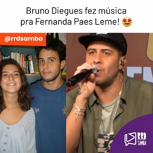 O Bruno Diegues namorou a Fernanda Paes Leme até 2006, o romance durou seis anos. A música se chama "Ela é". Lindo, né? 💜👏 | RRD Samba