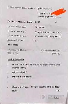 Hindi -A Delhi University semester-3rd question paper(AEC) #shorts#youtubeshorts