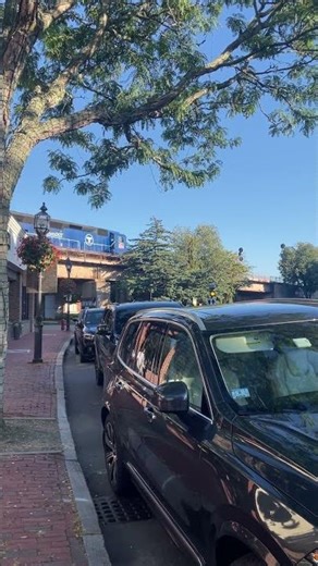 MBTA Lowell Line with GP40MC 1125 passes over the Winchester Viaduct