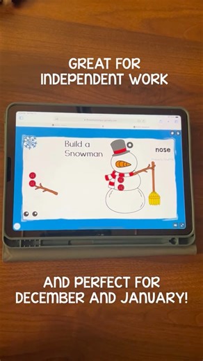 The Autism Helper on Instagram: "Build-A-Snowman Digital Activities are officially here! This brand new winter resource includes 8 interactive drag-and-drop activities designed to build fine motor skills, direction following, and independent work routines in a fun and engaging way. Perfect for December and January and great for centers, small groups, or 1:1 instruction.⁠ ⁠ SNOWMAN to learn more!"