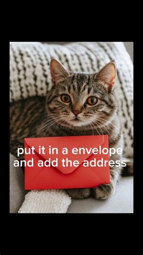 how to mail a letter tutorial part 79 #cat #catmeme #catphoto #usefultips #helpful #fypシ