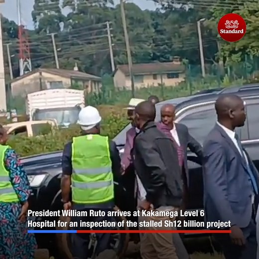 43K views · 582 reactions | President Ruto arrives at Kakamega Level 6 Hospital for an inspection of the stalled Sh12 billion project. Video by Benard Lusigi | Standard Digital | Facebook