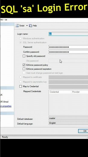 SQL sa Login Error | Sql Login Fail | Sql Login Error | SQL Not connect Login Error