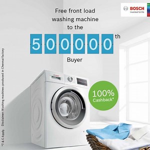 50 reactions · 20 shares | Bosch front load washing machine is a hit! Presenting to you the 5 lac offer. The 5,00,000th buyer of Bosch front load washing machine will get the machine absolutely free! All you need to do is share the 18 digits unique number on your washing machine in the comment section to check if you are the one. Click here to know how to find the 18 digits unique number: bit.ly/Bosch_18DigitUniqueNumber | Bosch Home | Facebook