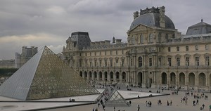 Download View to the Louvre Museum and Glass Pyramid