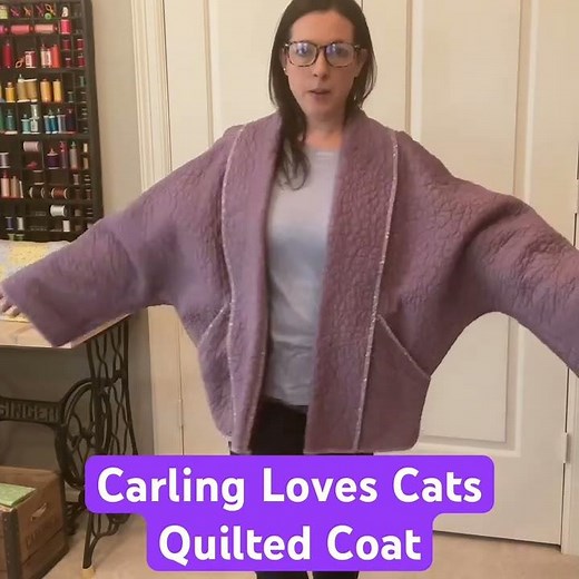 Carling Loves Cats Quilted Coat