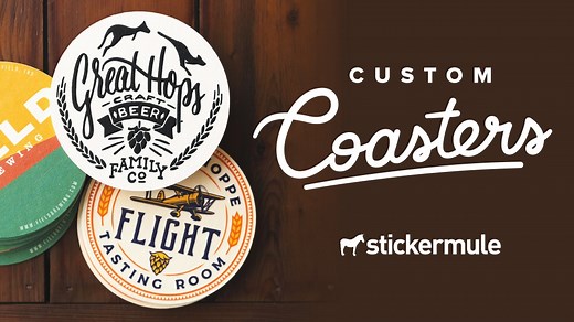 Custom coasters | Personalized paper coasters in bulk | Sticker Mule
