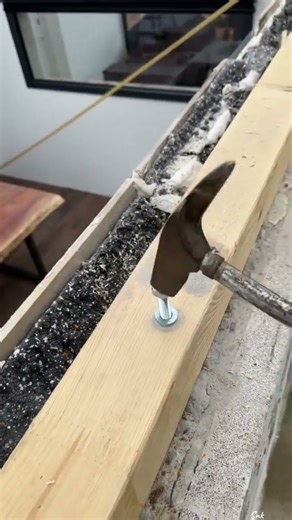 installation of bolts for wooden buildings