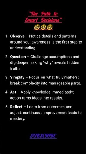 “The Path to Smart Decisions”#PersonalGrowth #SelfImprovement