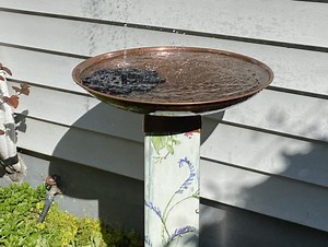 Bird bath with running water ready when the birds are - GardenRant