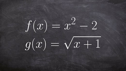 Composing two functions then determining the domain in interval notation