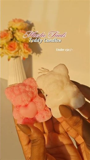 Meesho Find Teddy Candles #ytshorts #meesho #meeshofinds #decor